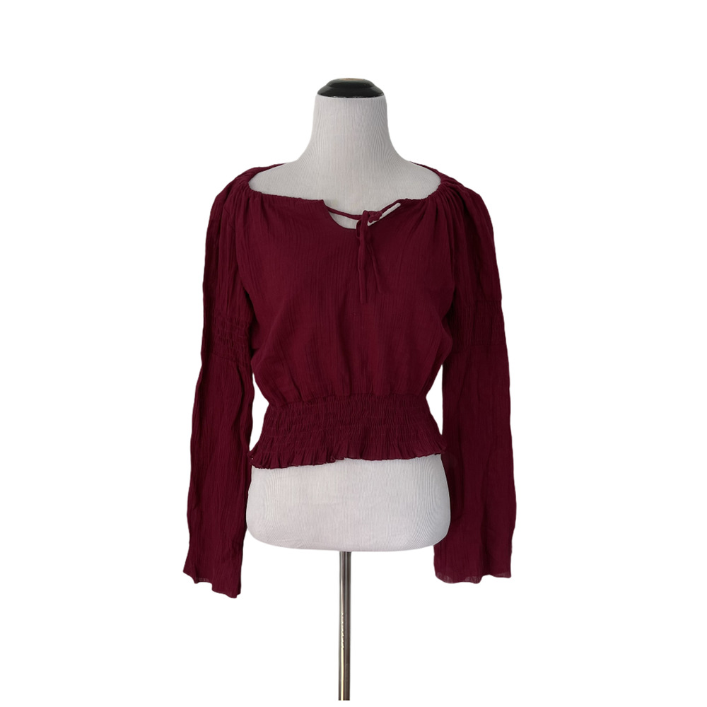 Weather Vane Maroon Large Cropped Top NWT